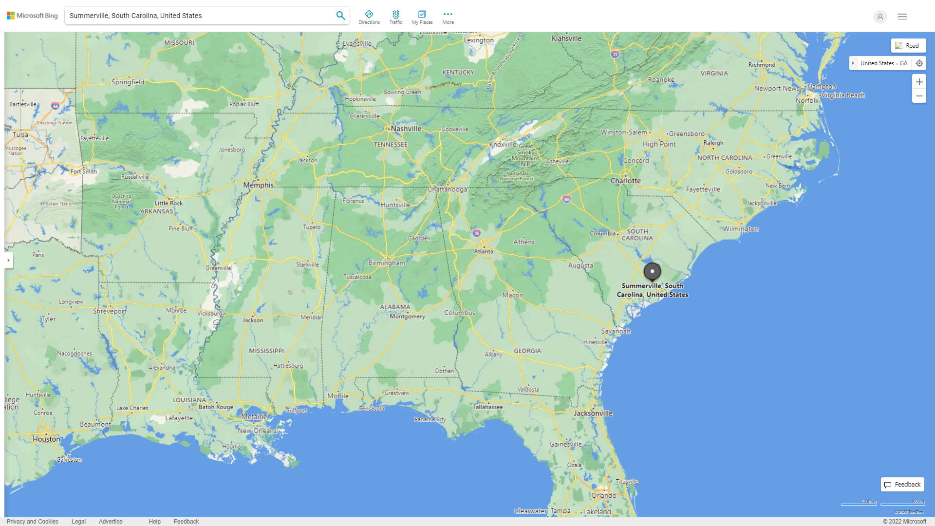Summerville Map South Carolina
